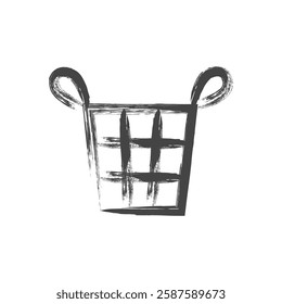 Brush-written daily necessities home appliance-related single item icon Laundry basket