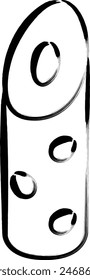 Brush-written oden ingredient single item icon Chikuwa