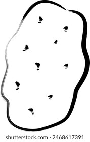 Brush-written oden ingredient single item icon Ganmo