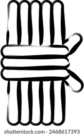 Brush-written oden ingredient single item icon shirataki