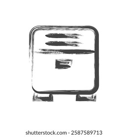 Brush-written single item icon related to daily necessities home appliances Air purifier