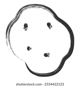 Brush-written vegetable single item icon potato