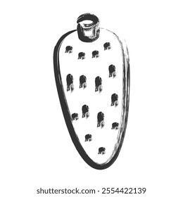 Brush-written vegetable single item icon Bitter melon