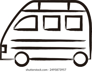 Brush-written vehicle single item icon ambulance