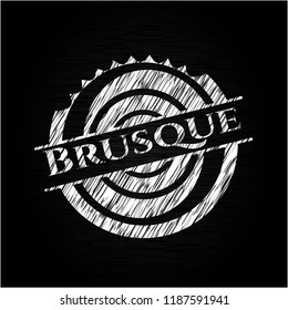 Brusque chalkboard emblem