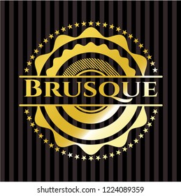 Brusque gold shiny badge