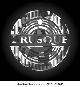 Brusque grey camouflaged emblem