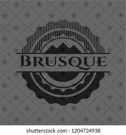 Brusque realistic dark emblem