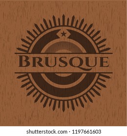 Brusque wood emblem. Vintage.