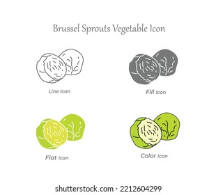 Línea vegetal, relleno, plano y color de pincel Icono de alimento fresco, natural, orgánico, sano, vegetariano vector de alimento Icono conjunto Ilustración