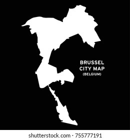 Brussels, Belgium city map vector