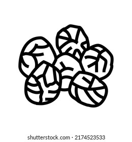 brussels cabbage line icon vector. brussels cabbage sign. isolated contour symbol black illustration