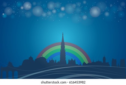 Brussels city background