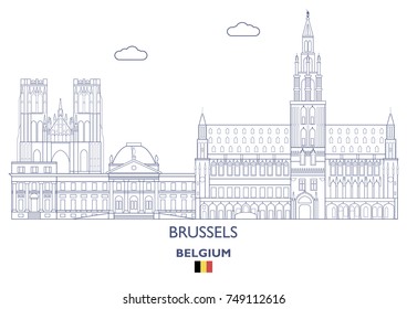 Brussels City Skyline, Belgium
