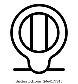 Icono de destino de Bruselas - Vector de esquema. Lugar famoso de Bélgica. Ubicación turística