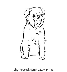 Brussels Griffon Dog, Pet Portrait, Brussels Griffon Dog Line Art, Pet Line Art, Pet Tattoo, Line Drawing, Dog Art, Minimalist