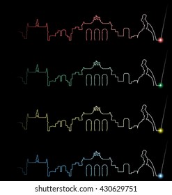Brussels Multiple Color Light Beam Profile