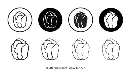 Brussels sprouts Cabbage icon Outline vector for web ui