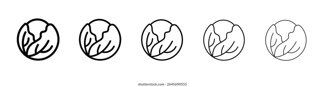 Icono de coles de Bruselas Icono de repollo ilustración simple logotipo arte