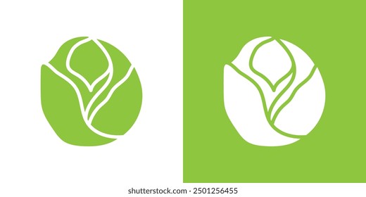 Brussels sprouts Cabbage icon Symbol mark in filled style