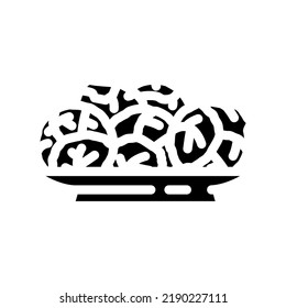 brussels sprouts glyph icon vector. brussels sprouts sign. isolated symbol illustration