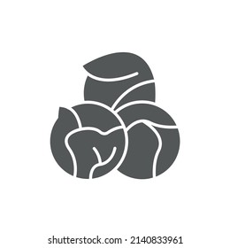 Brussels Sprouts icons  symbol vector elements for infographic web