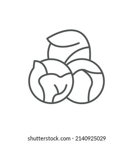 Brussels Sprouts icons  symbol vector elements for infographic web