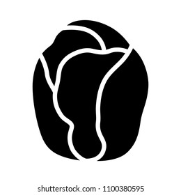 Brussels sprouts vegetable buds flat vector icon for food apps and websites