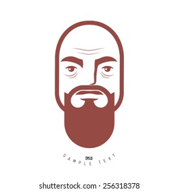 Brutal Bald Man With A Beard