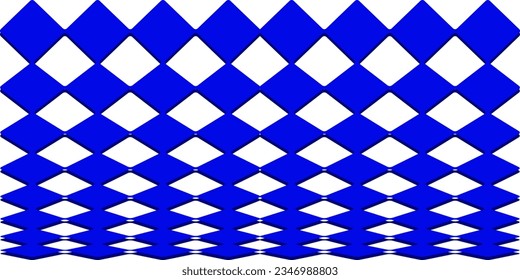 Brutal contemporary seamless pattern. Chessboard wavy background. Retro brutalist swiss design