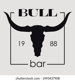 brutal logos bull head bar metal