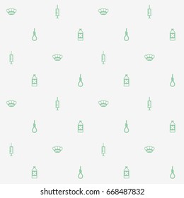Brutal seamless pattern with brass, knuckle, syringe, loop. Vector illustration