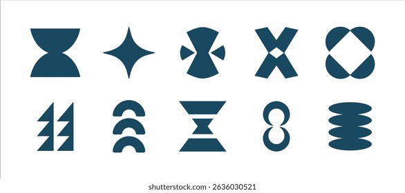 Brutalism Abstract Shape vector set