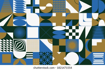 Patrón vector abstracto con formas geométricas simples
