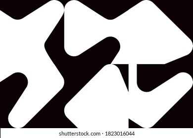 El arte del Brutalismo inspiró un patrón vector abstracto hecho con formas y formas geométricas simples. Diseño gráfico de forma negrita, útil para arte web, tarjetas de invitación, carteles, impresiones, textiles, fondos.