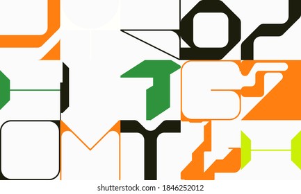 El arte del Brutalismo inspiró un patrón vector abstracto hecho con formas y formas geométricas simples. Diseño gráfico de forma negrita, útil para arte web, tarjetas de invitación, carteles, impresiones, textiles, fondos.