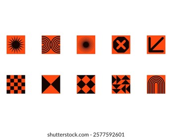 Brutalism Design Illustration Element Set