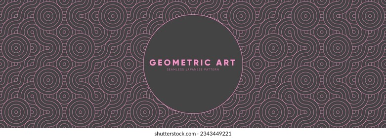 Brutalism Geometric Design Background. Abstract Wave Seamless Pattern.	