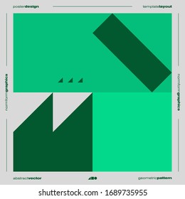 Brutalism inspired graphic design of vector poster cover layout made with vector abstract elements and geometric shapes, useful for poster art, website headers, front page design, decorative prints