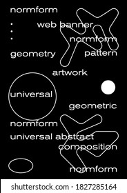 Brutalismus inspirierte grafische Gestaltung des Vektorplakatdeckenlayouts aus Vektorgrafiken abstrakter Elemente und geometrischer Formen, nützlich für Posterkunst, Website-Kopfzeilen, Frontseitendesign, dekorative Ausdrucke
