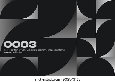 Brutalism inspired graphic design of vector poster cover layout made with vector abstract elements and geometric shapes, useful for poster art, website headers, front page design, decorative prints