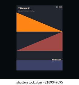 Brutalism inspired graphic design of vector poster cover layout made with vector abstract elements and geometric shapes, useful for  branding presentation, album print, website header, web banner.