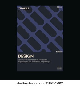 Brutalism inspired graphic design of vector poster cover layout made with vector abstract elements and geometric shapes, useful for  branding presentation, album print, website header, web banner.