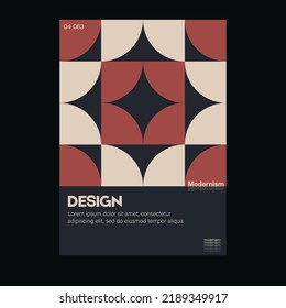 Diseño gráfico de diseño de portada de afiches vectoriales inspirado en el brutalismo, realizado con elementos abstractos vectoriales y formas geométricas, útil para presentación de marca, impresión de álbumes, cabecera de sitio web, banner web.