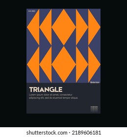 Brutalism inspired graphic design of vector poster cover layout made with vector abstract elements and geometric shapes, useful for  branding presentation, album print, website header, web banner.