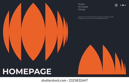 Brutalism Inspired Graphic Design of Vector Poster Cover Layout Made With Vector Abstract Elements And Geometric Shapes