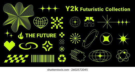 Brutalism meets Y2K: abstract geometric shapes, bold minimalist forms, and Bauhaus-style elements for futuristic design, branding, and digital art