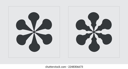 Brutalism shapes. Extraordinary Graphic Assets. Modern abstract forms. Stars, starburst . Vector illustration