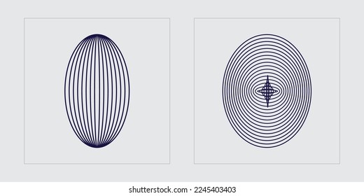 Brutalism shapes. Large set of retro objects for design. Flat minimalist icons. Isolated on black background. Vector illustration