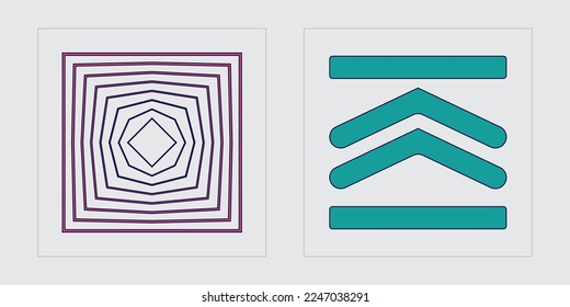 Brutalism shapes. Large set of retro objects for design. Objects in y2k style. Stars, starburst . Vector illustration